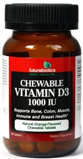 Chewable Vitamin D3 - 1000 IU (90 tabs) Futurebiotics